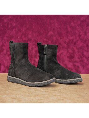 Trask Women Cassy Black Suede Zip Waterproof Ankle Boots size 6US EUR36